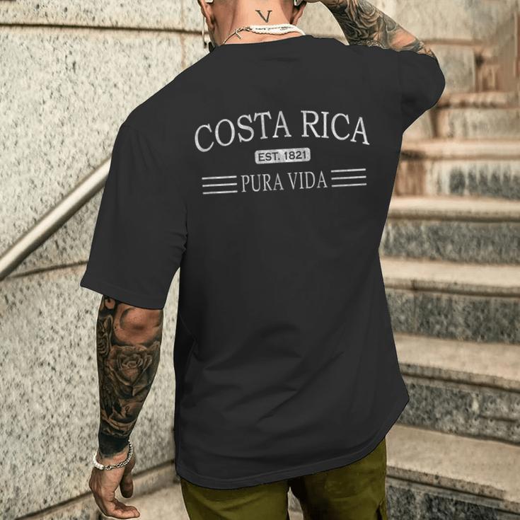 Costa Rica Puraida Blue T-Shirt mit Rückendruck Geschenke für Ihn