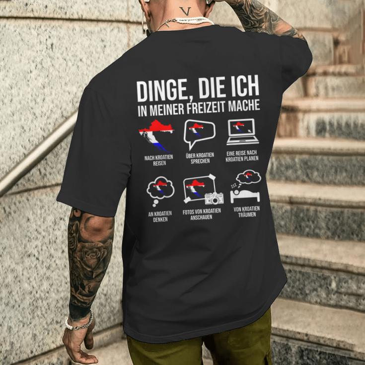 Croatia Dinge In Meiner Freizeit T-Shirt mit Rückendruck Geschenke für Ihn