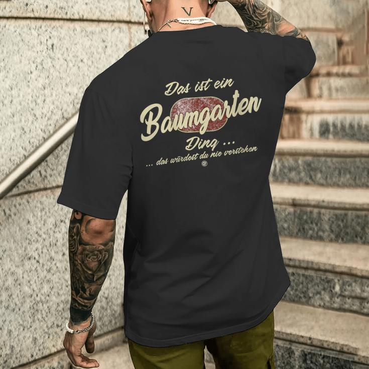 Damen Das Ist Ein Baumgarten Ding Lustiges Familie Baumgarten Mit-Ausschnitt T-Shirt mit Rückendruck Geschenke für Ihn