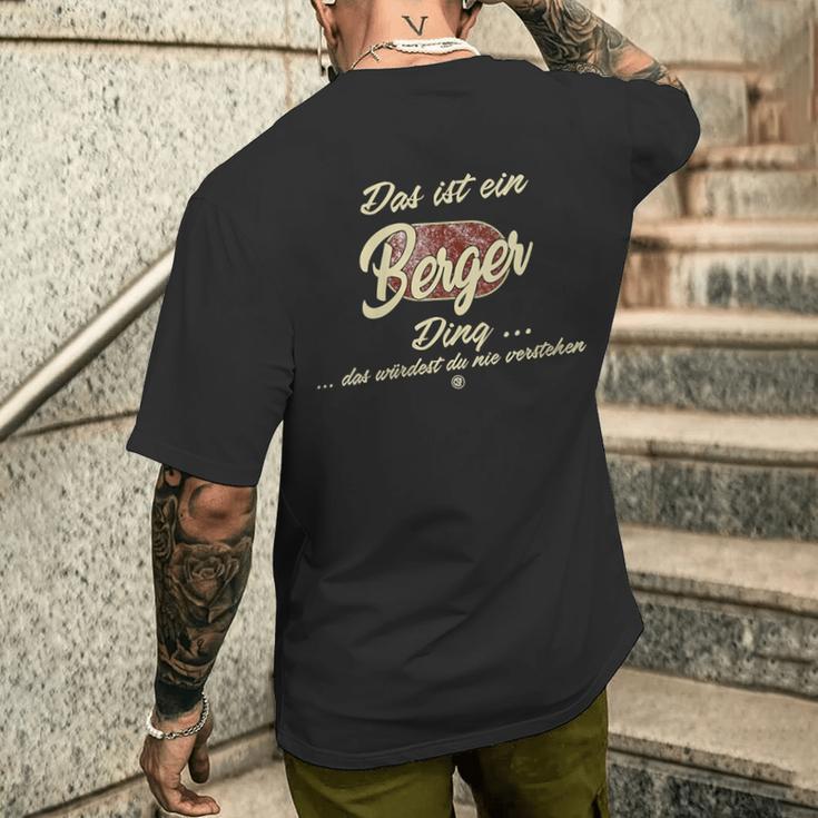 Damen Das Ist Ein Berger Ding Lustiges Familie Berger Mit-Ausschnitt T-Shirt mit Rückendruck Geschenke für Ihn