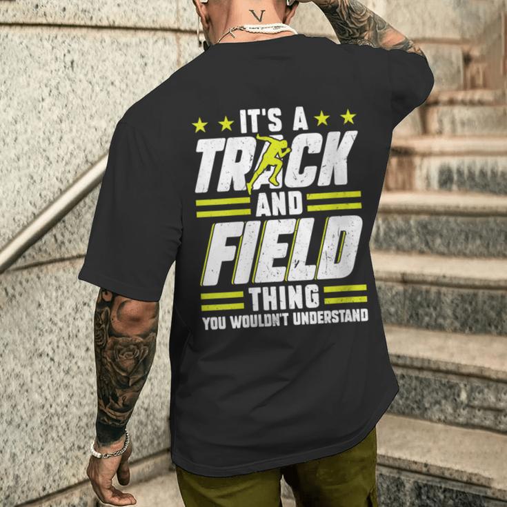 Damen Das Ist Ein Leichtathletik Ding Mit-Ausschnitt T-Shirt mit Rückendruck Geschenke für Ihn