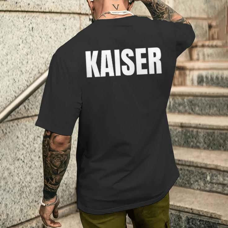 Damen Kaiser Nachname Familie Team Ehe Familienfeier Mit-Ausschnitt T-Shirt mit Rückendruck Geschenke für Ihn