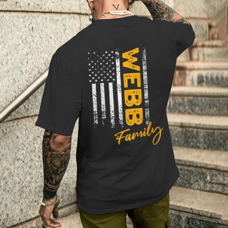 Damen Usa Webb Familienname Webb Nachname Webb Mit-Ausschnitt T-Shirt mit Rückendruck Geschenke für Ihn