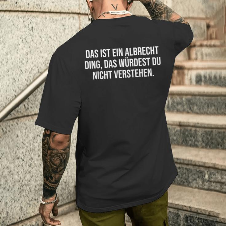 'Das Ist Ein Albrecht Ding' Family T-Shirt mit Rückendruck Geschenke für Ihn