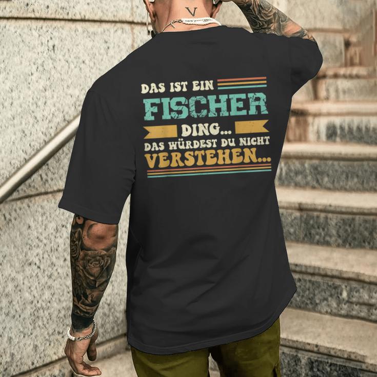 Das Ist Ein Fischer Ding Das Ist Ein Fischer Ding T-Shirt mit Rückendruck Geschenke für Ihn