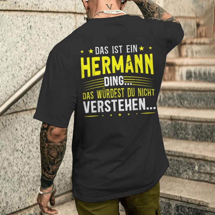 Das Ist Ein Hermann Ding Das Ist Ein Hermann Ding S T-Shirt mit Rückendruck Geschenke für Ihn