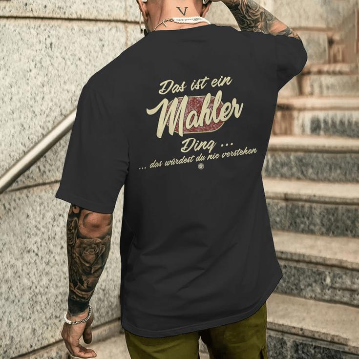 Das Ist Ein Mahler Ding Family Mahler T-Shirt mit Rückendruck Geschenke für Ihn