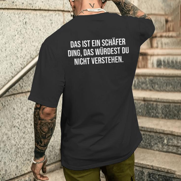 Das Ist Ein Schäfer Ding Family T-Shirt mit Rückendruck Geschenke für Ihn