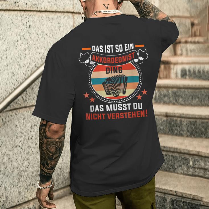 Das Ist So Ein Akkordeonist Ding Akkordeonspieler T-Shirt mit Rückendruck Geschenke für Ihn