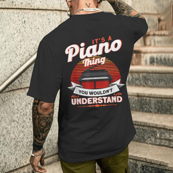 Das Ist So Ein Klavier Ding Pianist T-Shirt mit Rückendruck Geschenke für Ihn