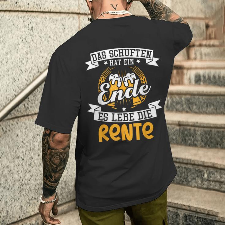 Das Schuften Hat Ende Ruhestand Pension Pension Rentner T-Shirt mit Rückendruck Geschenke für Ihn