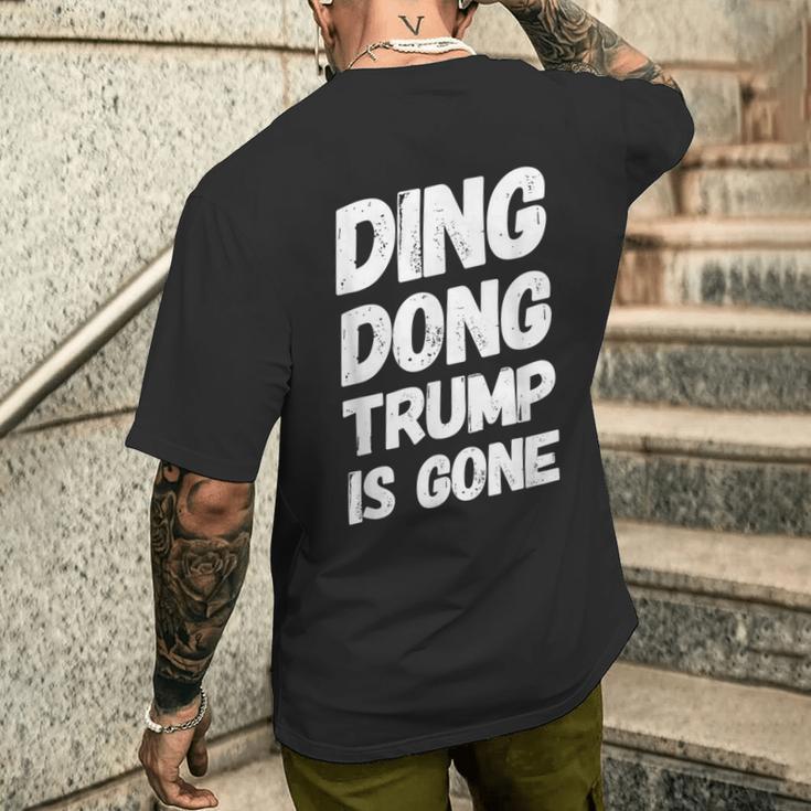 Ding Dong Trump Ist Weg T-Shirt mit Rückendruck Geschenke für Ihn