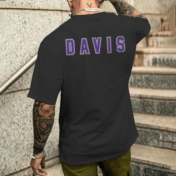 Distressed Davis Proud Family Surname Familia T-Shirt mit Rückendruck Geschenke für Ihn