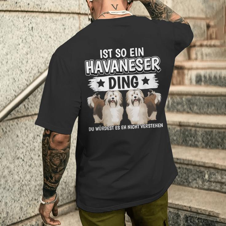 Dog Holder Sachen Ist So Ein Havanese Ding Havanese T-Shirt mit Rückendruck Geschenke für Ihn