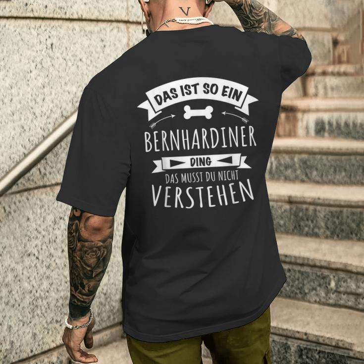 For Dogs Das Ist So Ein St Bernard Ding T-Shirt mit Rückendruck Geschenke für Ihn