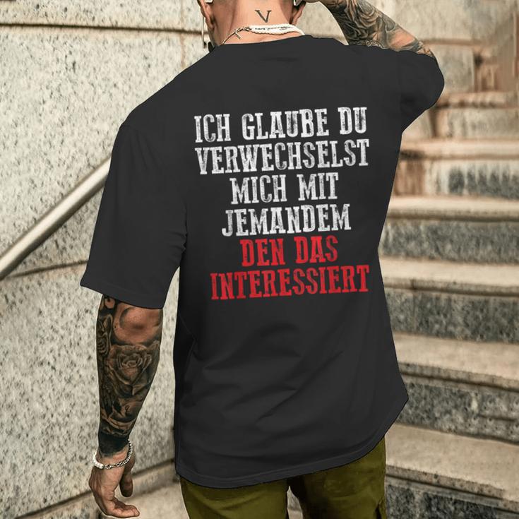 Duerwechselst Mich Den Das Interessiert T-Shirt mit Rückendruck Geschenke für Ihn