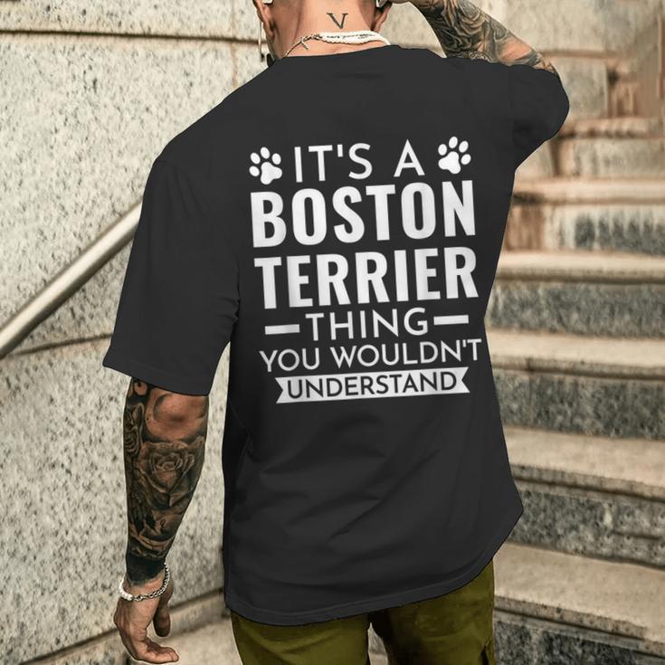 Es Ist Ein Boston Terrier-Ding Boston Terrier T-Shirt mit Rückendruck Geschenke für Ihn