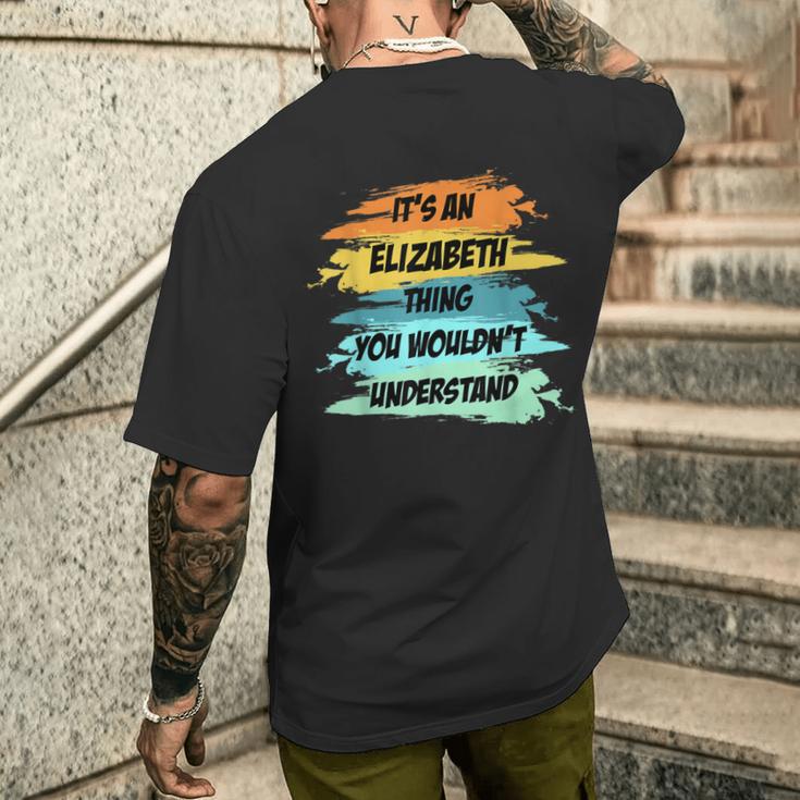 Es Ist Ein Elizabeth-Ding Lustiger Neuheit T-Shirt mit Rückendruck Geschenke für Ihn