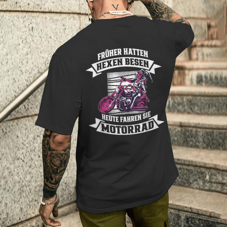 Früher Hatten Witches Brooms T-Shirt mit Rückendruck Geschenke für Ihn