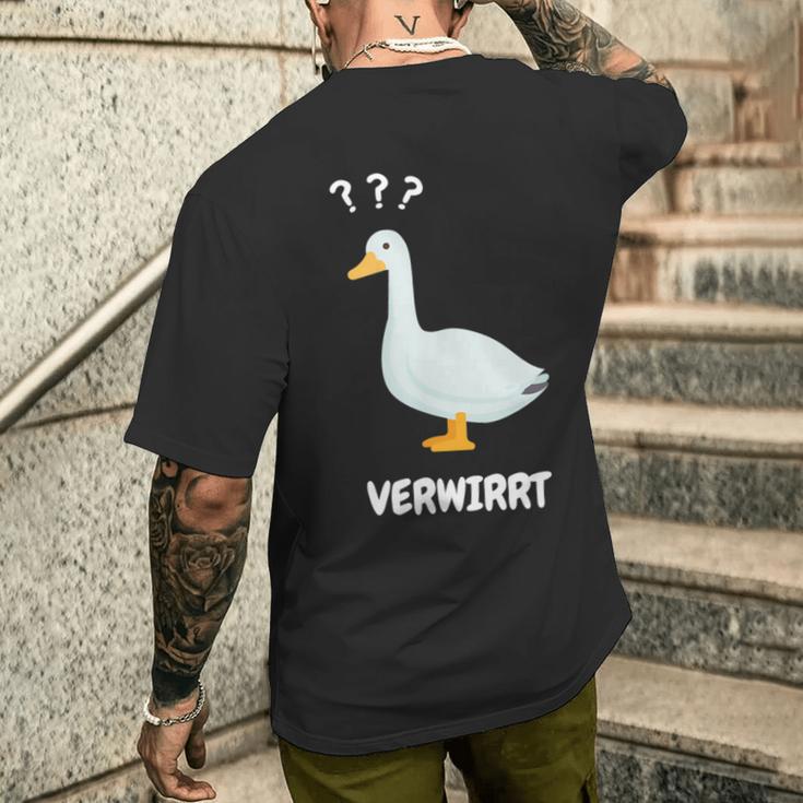 Ganserwirrt Lustiges Gänse Goose Meme Wortspiel T-Shirt mit Rückendruck Geschenke für Ihn