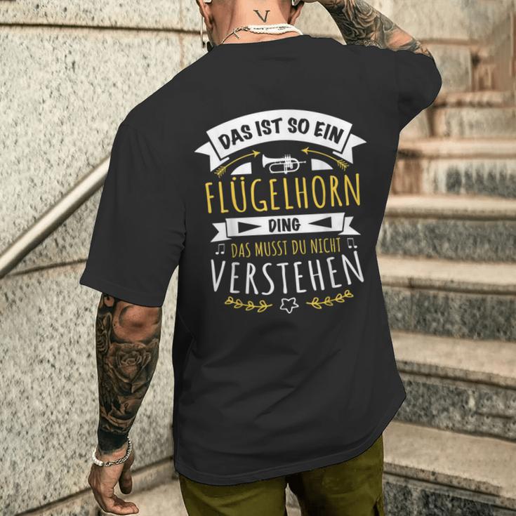 Horn Musiker Das Ist So Ein Flugelhorn Ding T-Shirt mit Rückendruck Geschenke für Ihn