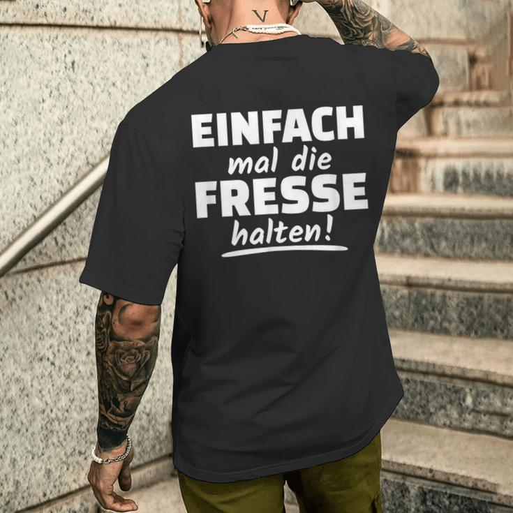 Ich Mal Die Fresse Halten Text In German T-Shirt mit Rückendruck Geschenke für Ihn