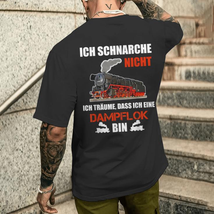 Ich Schnarche Nicht Slogan Lokfahrer Ich Schnarche Nicht Slogan T-Shirt mit Rückendruck Geschenke für Ihn