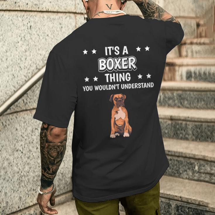 Ist So Ein Boxer Ding Lustiger Spruch Boxer T-Shirt mit Rückendruck Geschenke für Ihn