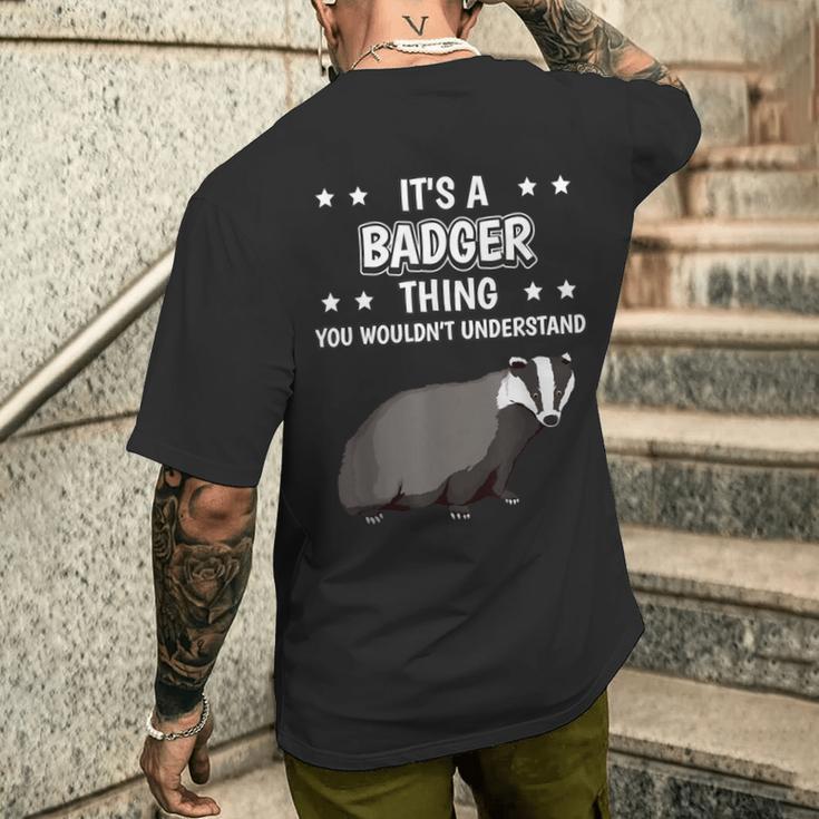 Ist So Ein Dachs Ding Saying Badger T-Shirt mit Rückendruck Geschenke für Ihn