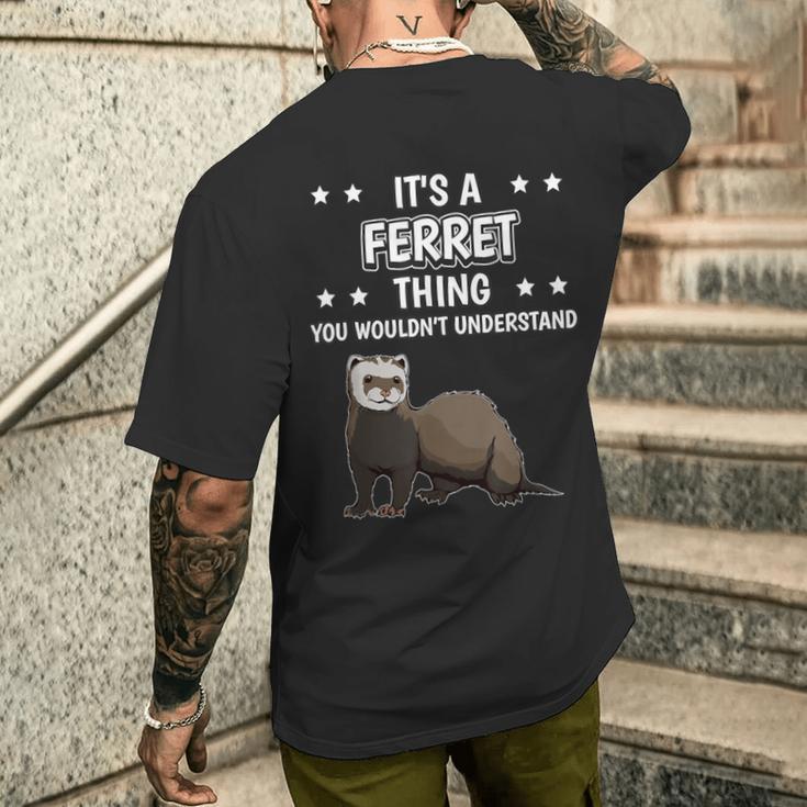 Ist So Ein Frettchen Ding Lustiger Spruch Frettchen T-Shirt mit Rückendruck Geschenke für Ihn