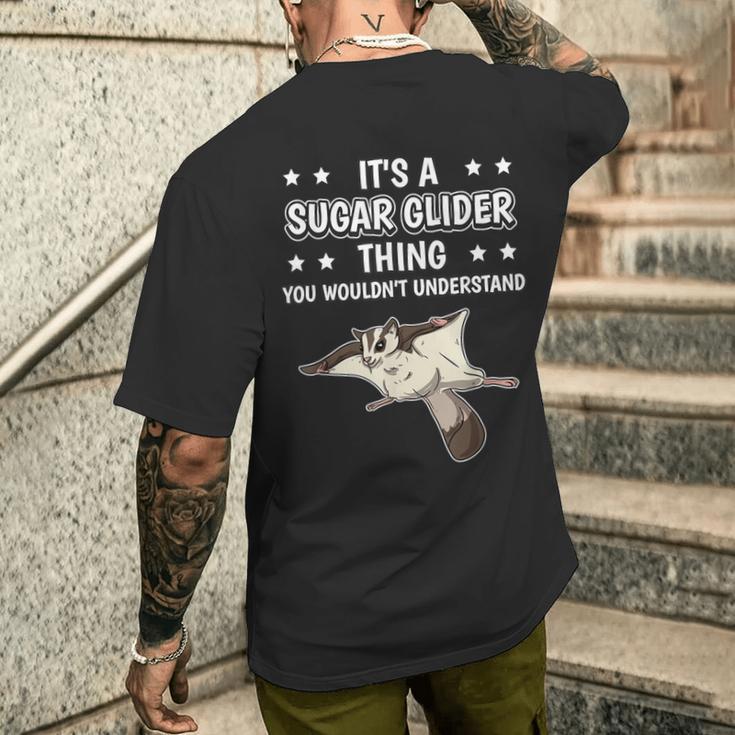 Ist So Ein Kurzkopfgleitbeutler Ding Spruch Sugar Glider T-Shirt mit Rückendruck Geschenke für Ihn