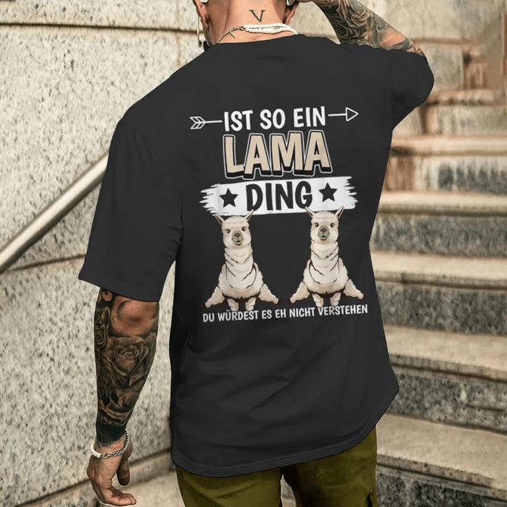 Ist So Ein Lama Ding Lamas T-Shirt mit Rückendruck Geschenke für Ihn