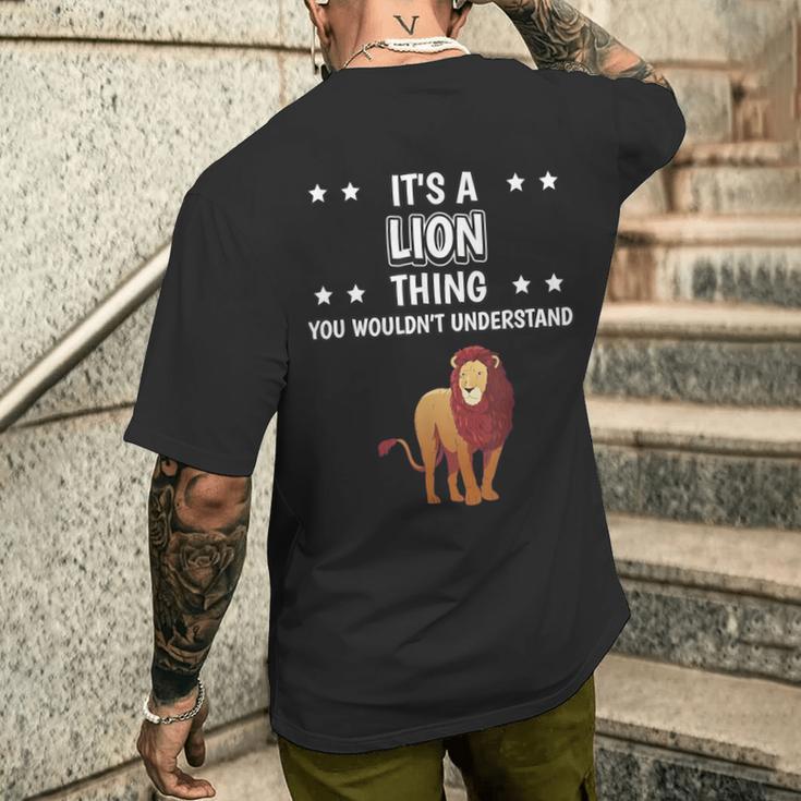 Ist So Ein Löwe Ding Lustiger Spruch Löwen T-Shirt mit Rückendruck Geschenke für Ihn