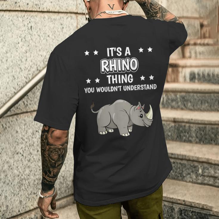 Ist So Ein Nashorn Ding Lustiger Spruch Nashörner T-Shirt mit Rückendruck Geschenke für Ihn