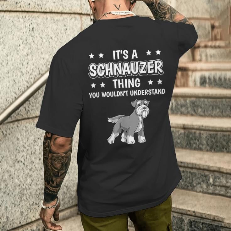 Ist So Ein Schnauzer Ding Lustiger Spruch Schnauzer T-Shirt mit Rückendruck Geschenke für Ihn