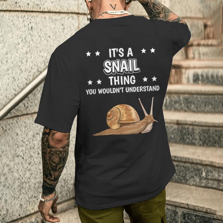 Ist So Ein Schnecke Ding Lustiger Spruch Schnecken T-Shirt mit Rückendruck Geschenke für Ihn