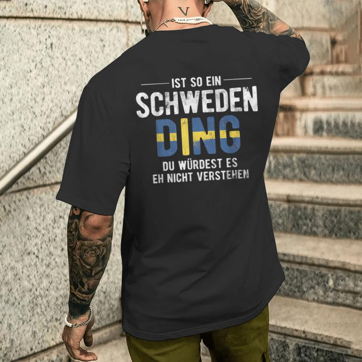 Ist So Ein Sweden Ding Sweden T-Shirt mit Rückendruck Geschenke für Ihn