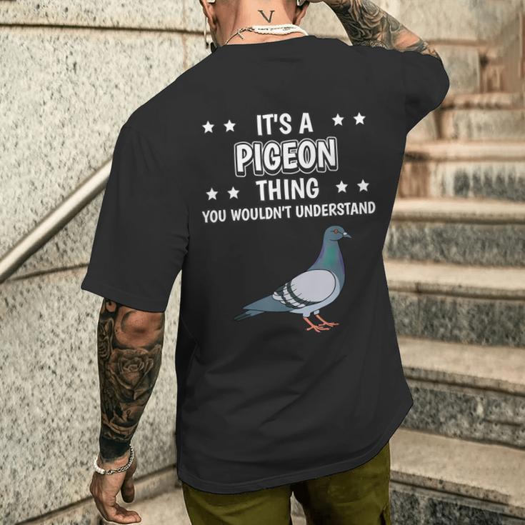 Ist So Ein Taube Ding Lustiger Spruch Tauben T-Shirt mit Rückendruck Geschenke für Ihn