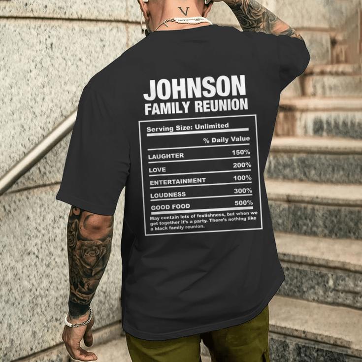 Johnson Familientreffen Nachname Afrikanischer Amerikanischer Nachname T-Shirt mit Rückendruck Geschenke für Ihn