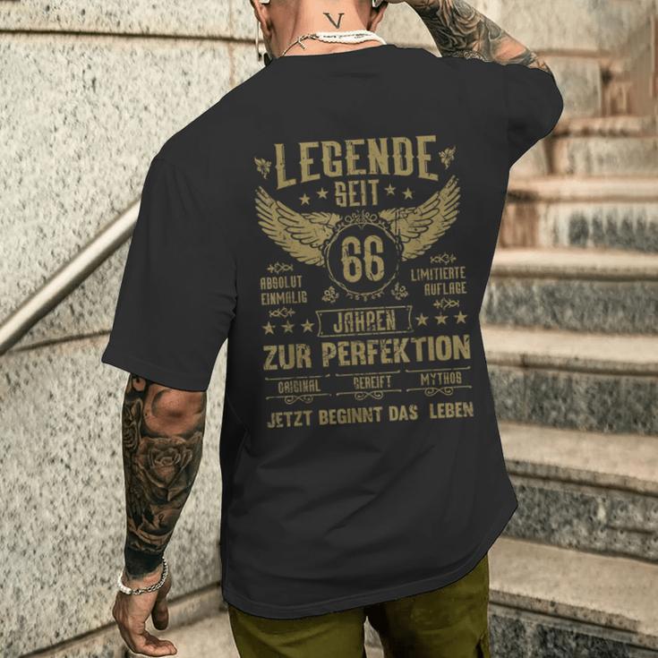 Legende Seit 66 Jahren 66Th Birthday S T-Shirt mit Rückendruck Geschenke für Ihn