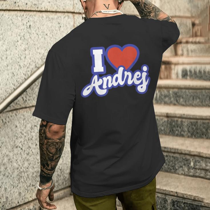 I Love Andrej T-Shirt mit Rückendruck Geschenke für Ihn