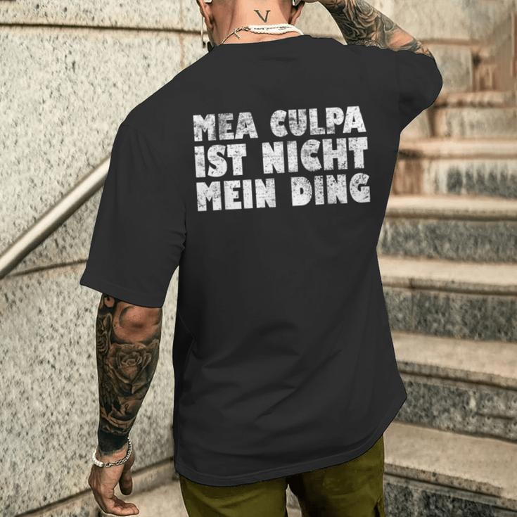 Mea Culpa Ist Nicht Mein Ding Schröder Satire Ex Chancellor S T-Shirt mit Rückendruck Geschenke für Ihn