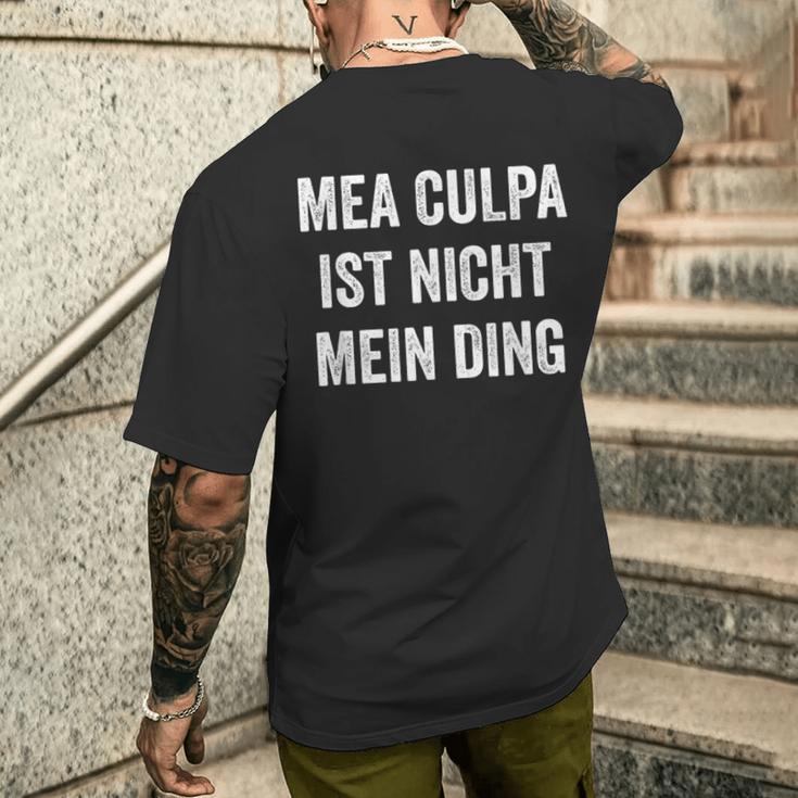 Mea Culpa Ist Nicht Mein Ding S T-Shirt mit Rückendruck Geschenke für Ihn