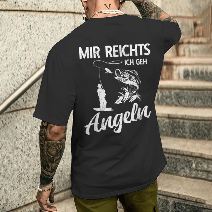 Mir Reichts Ich Geh Angeln Fischer Angler T-Shirt mit Rückendruck Geschenke für Ihn