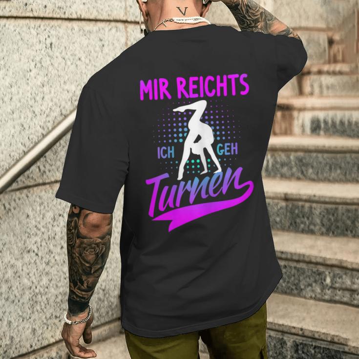 Mir Reichts Ich Geh Turnnen Handstand Trainer Gymnastic T-Shirt mit Rückendruck Geschenke für Ihn