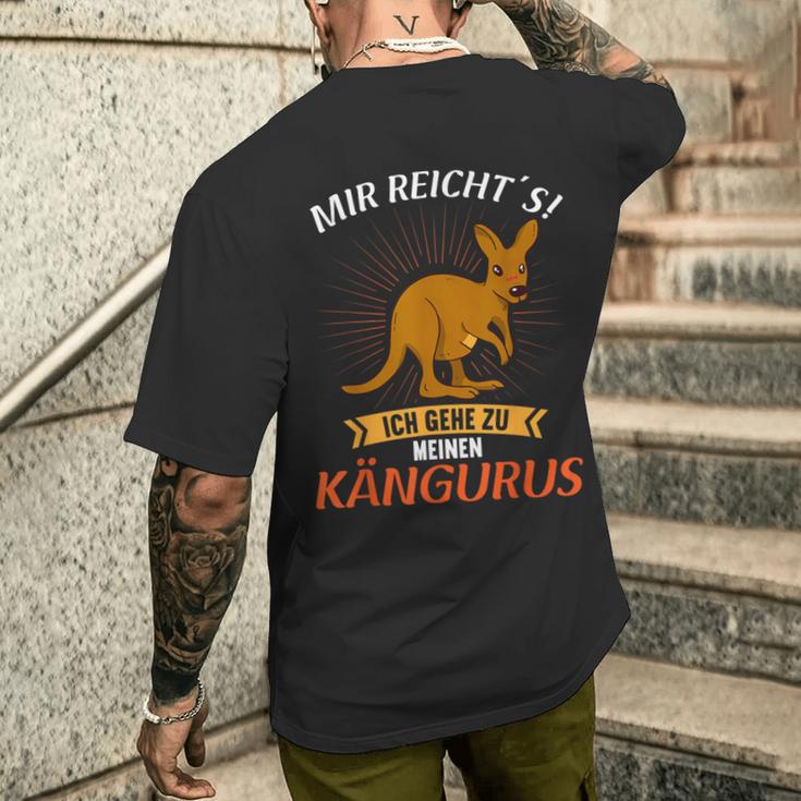 Mir Reichts Ich Gehe Zu Meinen Kängurus Kangaroo T-Shirt mit Rückendruck Geschenke für Ihn