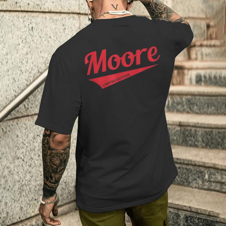 Moore Limited Edition Pärchen Nachname T-Shirt mit Rückendruck Geschenke für Ihn