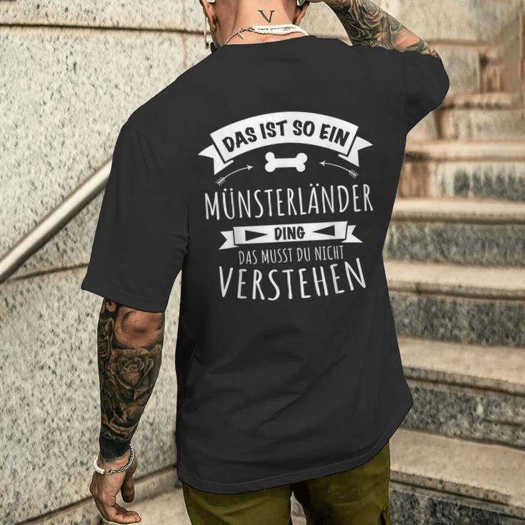 Münsterländer Dog Das Ist So Ein Münsterländer Ding T-Shirt mit Rückendruck Geschenke für Ihn