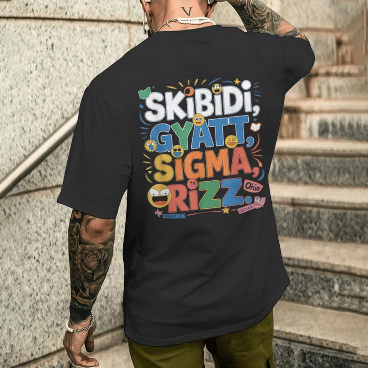 Ohio Skibidi Gyatt Sigma Rizz T-Shirt mit Rückendruck Geschenke für Ihn