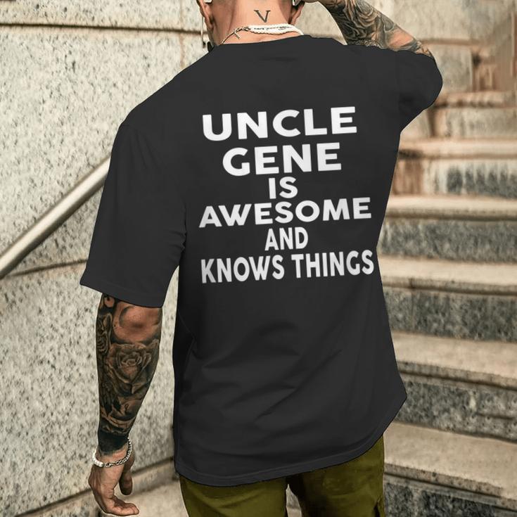 Onkel Gene Ist Großartig Und Weiß Dinge T-Shirt mit Rückendruck Geschenke für Ihn